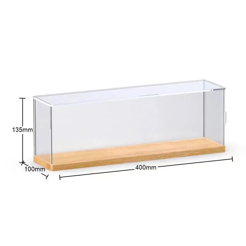 Solid Wood Step Figure Display Cabinet Transparent Acrylic Display Box For Toys, Car Models, Action Figures Storage And Display