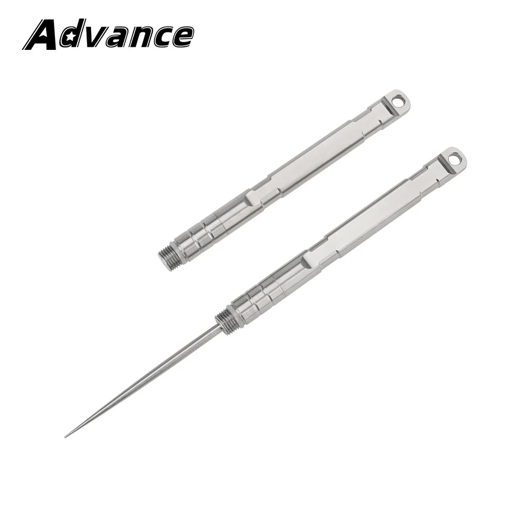1pc Titanium Alloy Toothpick Key Chain Accessories Fruit Stick Toothpick Holder Portable Outdoor EDC Tool