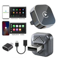 Wireless CarPlay Adapter for iPhone -Mini Plug & Play Auto Connect, 5GHz WiFi Low Latency iOS 10+ Compatible with Wired CarPlay