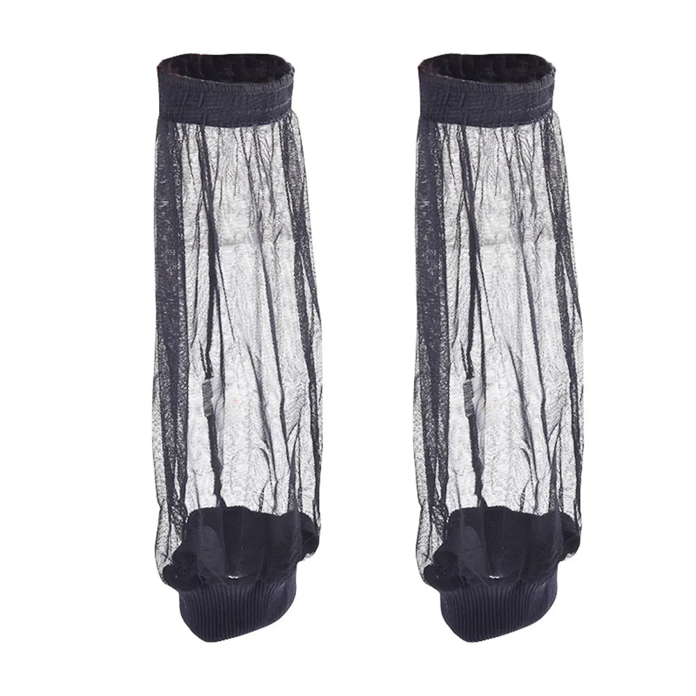 Ultra-Lightweight Anti-Bite Mesh Net Pants for Outdoor Hiking Camping Fishing Gardening Travel with Ankle Protection Black