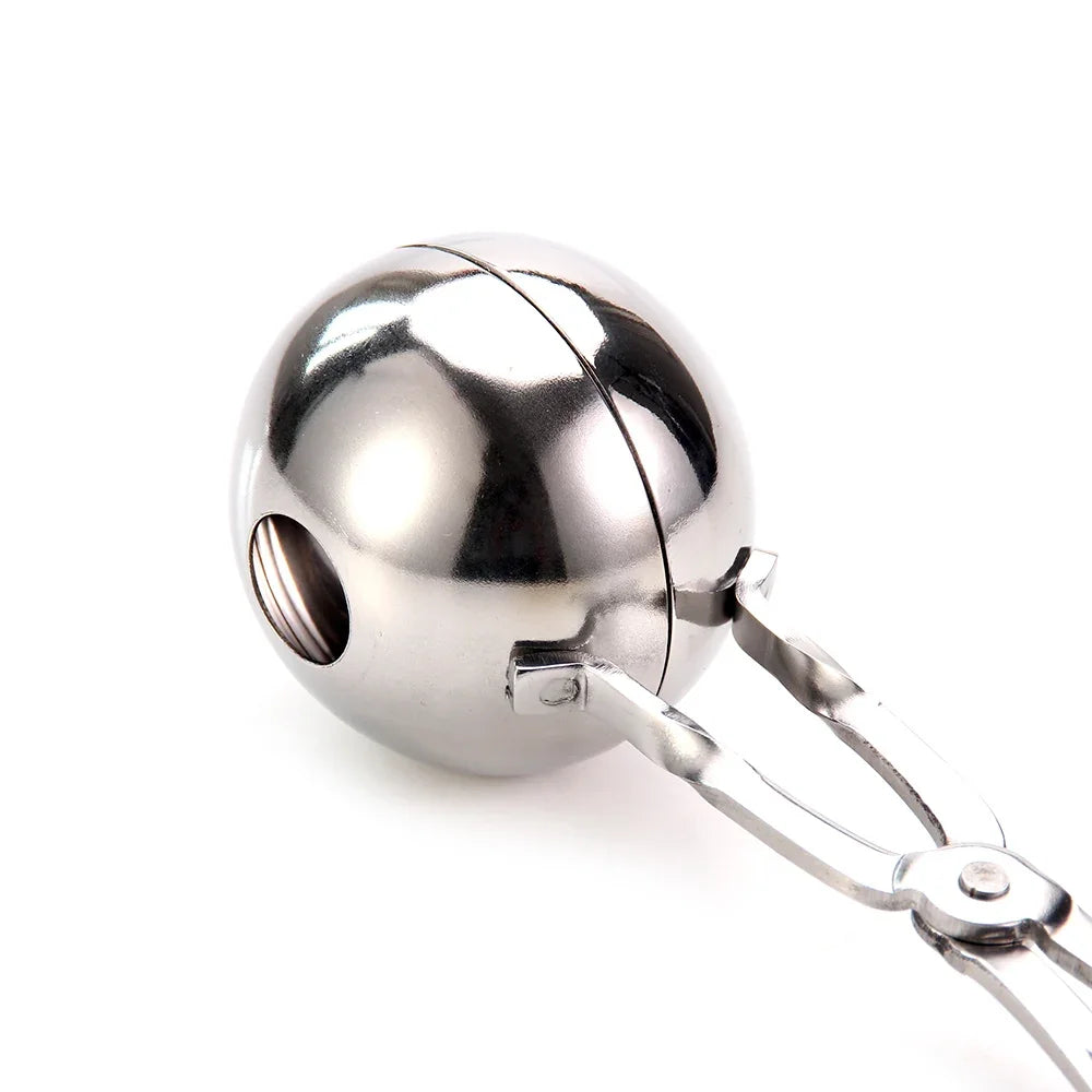 None-Stick Stainless Steel Meat Ballers Meat Baller Tongs Cake Pop Meatball Maker Ice Tongs Cookie Dough Scoop for Kitchen