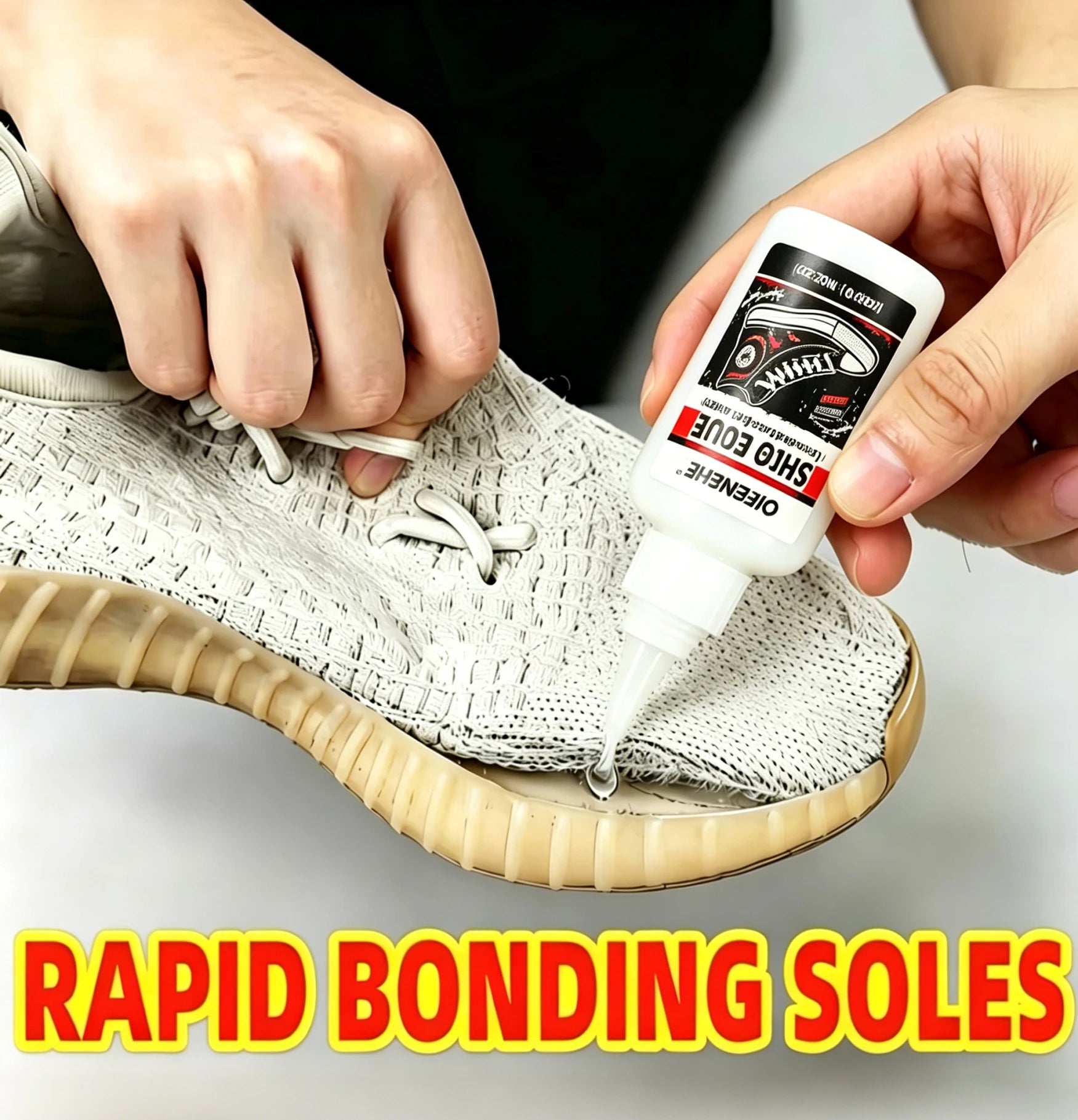 QIFENGHE Diamond Bond Shoe Glue 20ML Strong Flexible Adhesive For Sneakers Leather Canvas Rubber Sole Repair Multi Material Shoe