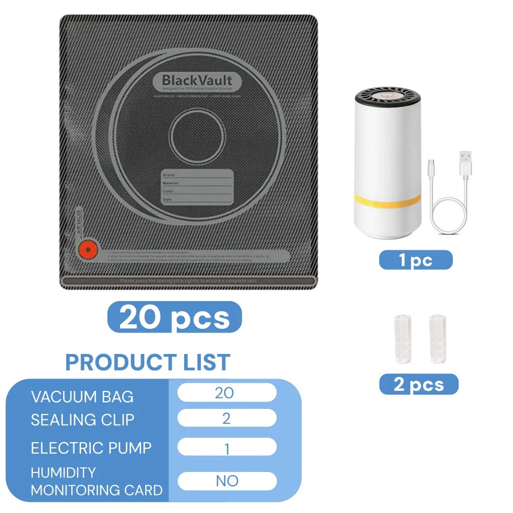 3D Printing Vacuum Storage Bags,Moisture-Proof/Lightproof Seal Packing PLA ABS PETG Vacuum Dry Sealing Bag Keep Filament Dry