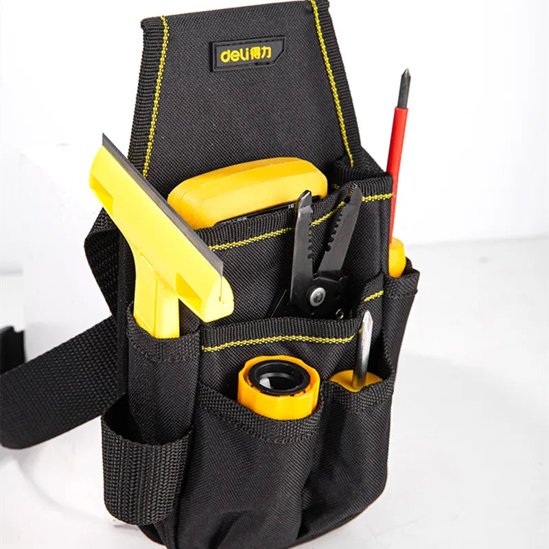 Deli Tool Belt Screwdriver Storage Organization Tools Kit Holder Multifunction Oxford Cloth Tool Bag Electrician Waist Bag Pouch