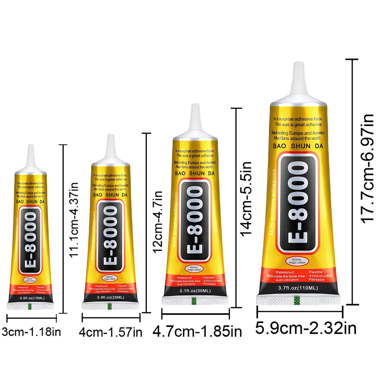 E8000 Multi-Purpose Clear Adhesive Glue | Colle universelle transparente E8000