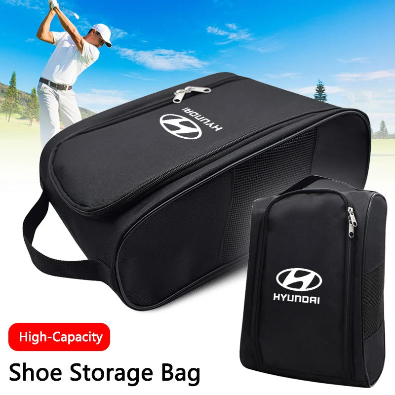 Car Sneaker Storage Bag Travel Outing Shoes Storage Zipper Style For Hyundai Tucson IX35 I30 I20 Kona Coupe Veloster I40 Getz