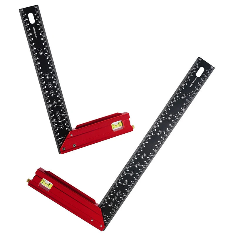 Aluminum Alloy Multi-angle Measuring Ruler Square Ruler Parallel Line Drawing Hole Scribing Ruler Layout DIY Tool отверстиями