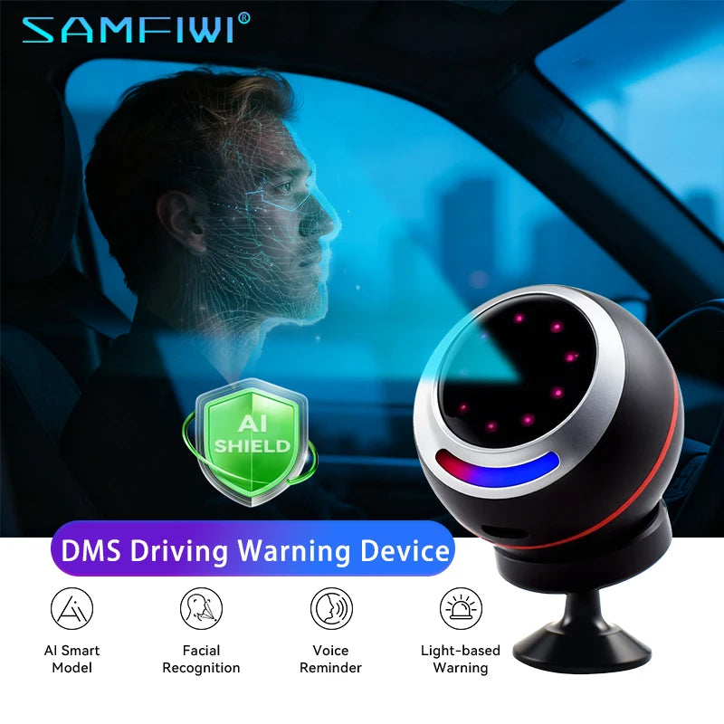 Car DMS Fatigue Driving Warning Device Face Recognition Anti Sleep Alarm System Pupil Recognition Smart Monitor Accurate