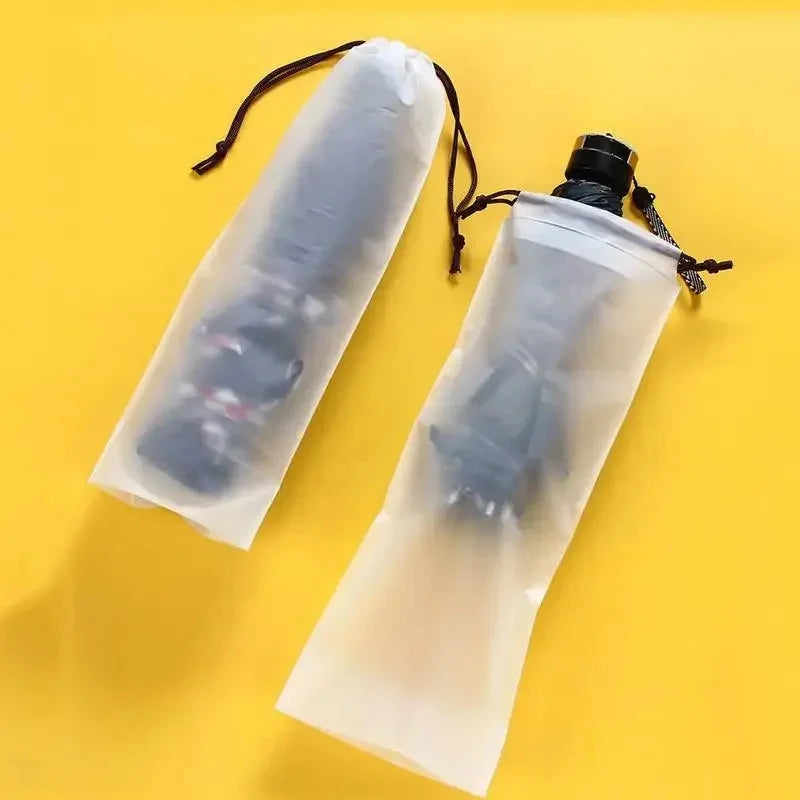 10/30/60pcs Beam Mouth Waterproof Umbrella Storage Plastic Bag Drawstring Bag Translucent Bag Storage Vehicle-Mounted Wet Bag