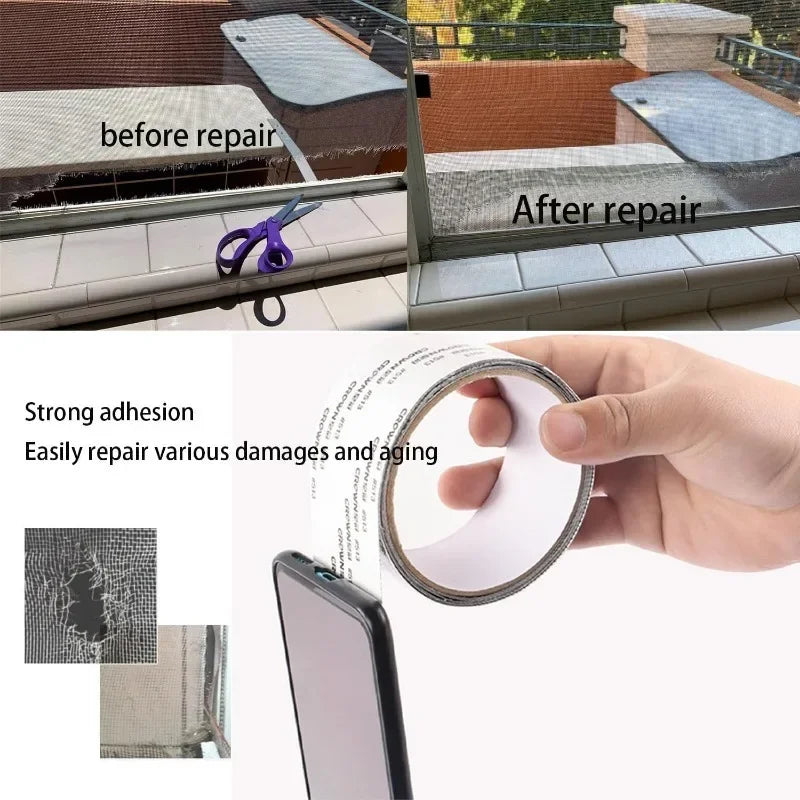 Self-adhesive Tape for Repair Mosquito Net Window Screen Repair Tape Door Window Fix Patch Anti-Insect Mosquito Mesh Repair Tape