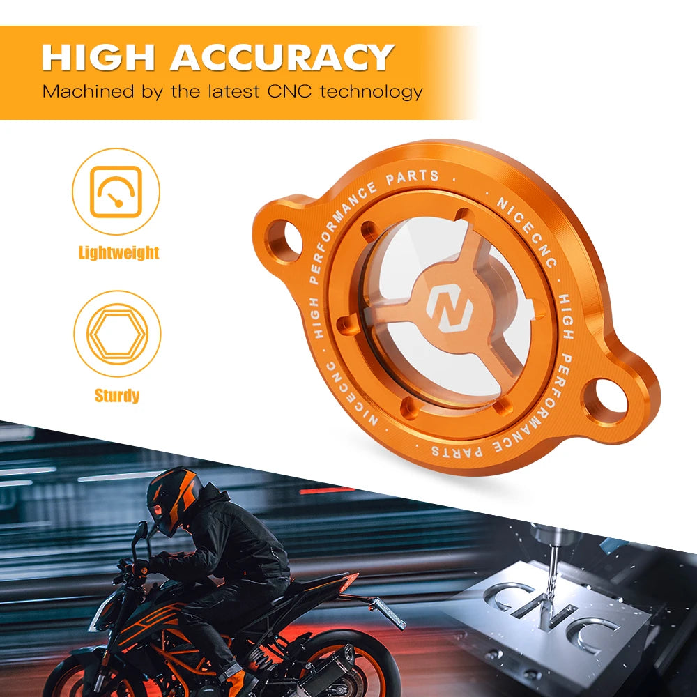 For KTM 390 Adventure 2020-2023 Oil Filter Cover Cap Duke 125 200 250 390 2016-2023 RC 125 200 390 2017-2023 250 Adventure 21-23