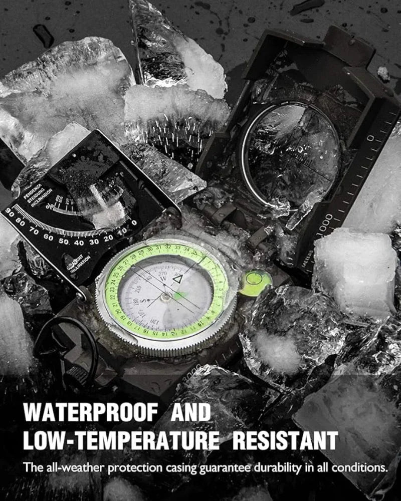 Multifunctional Military Sighting Navigation Compas with Inclinometer Impact Resistant Waterproof Compas Outdoors Hiking Camping