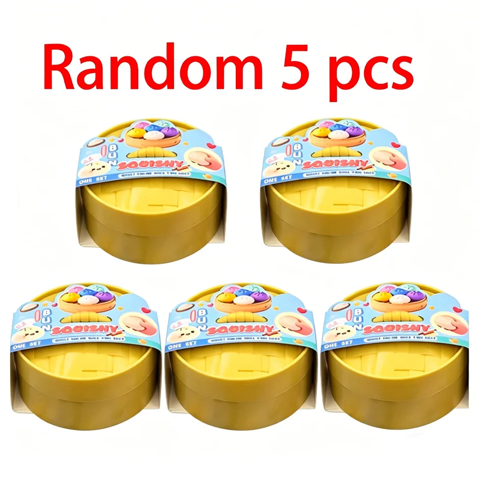 10cm Simulation Flash Dumpling Squishy Toy, Slow Rebound Soft Squeeze Stress Ball, Decompression Fidget Toy for Kids & Adults