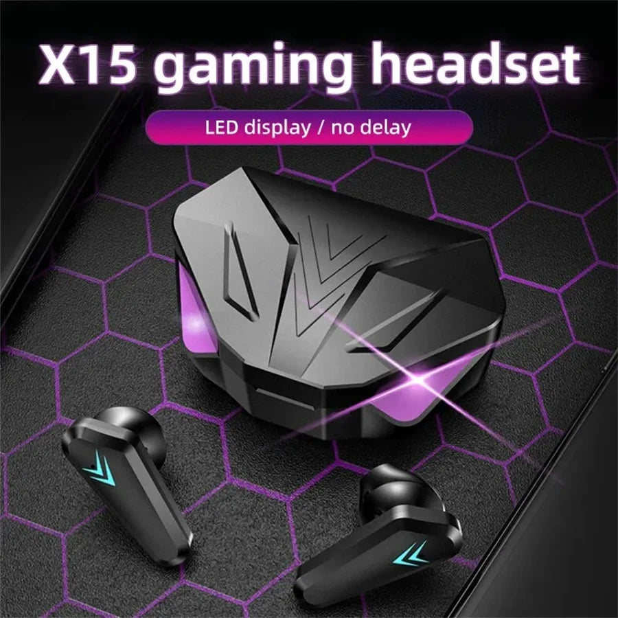 Bluetooth Gaming Earphone - Wireless Headset for Video Game Console Mobile Phone - Comfortable In-Ear Headphones with Mic