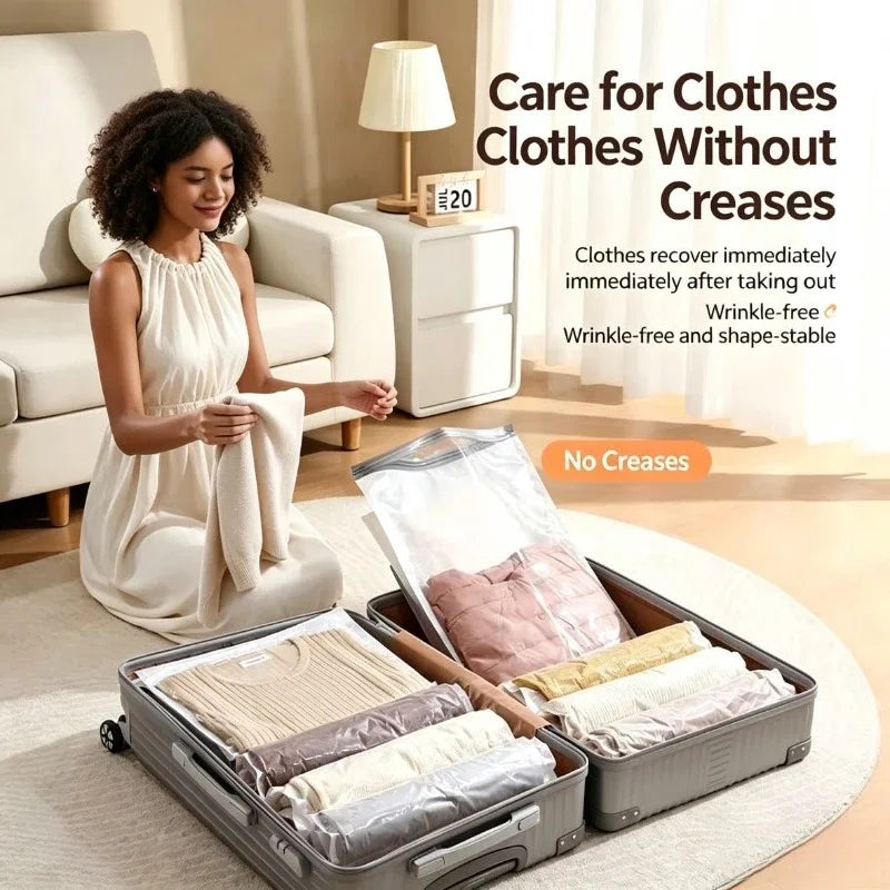 Vacuum Compression Bag Hand-Rolled Clothes Quilt Hand-Rolled Storage Bag Sealed Bag Artifact Business Trip Air-Free Travel