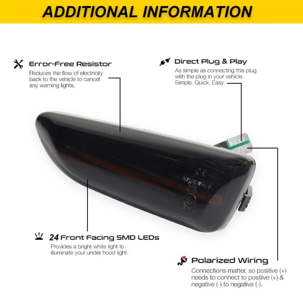 For Chevrolet Sail 3 2015-2019 & Covoz 2016-2024 Volando/GL6 Amber Dynamic LED Car Front Fender Side Marker Turn Signal Lights