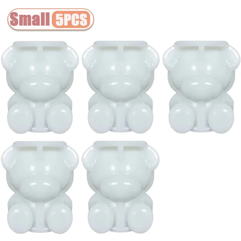 1-10PCS 3D Bear Ice Cube Mold Cube Silicone Bear Ice Grinder Ice Cream Coffee Making Tools Cold Drink DIY Ice Cream Molds