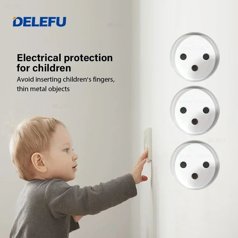 DELEFU Black Tempered Glass Israel USB Type C Fast Charging Wall Socket Light Tuya Wifi Smart Switch Sat TV Tel Doorbell Curtain