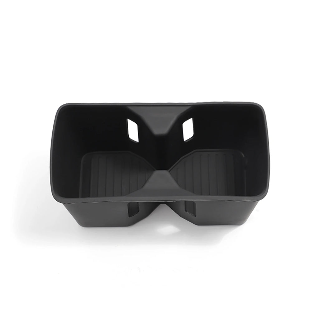 Smabee for Hyundai Santa Fe 2024 2025 2026 Water Cup Holder Storage Box Silicone Shock-Absorbing Cup Tray Car Accessories