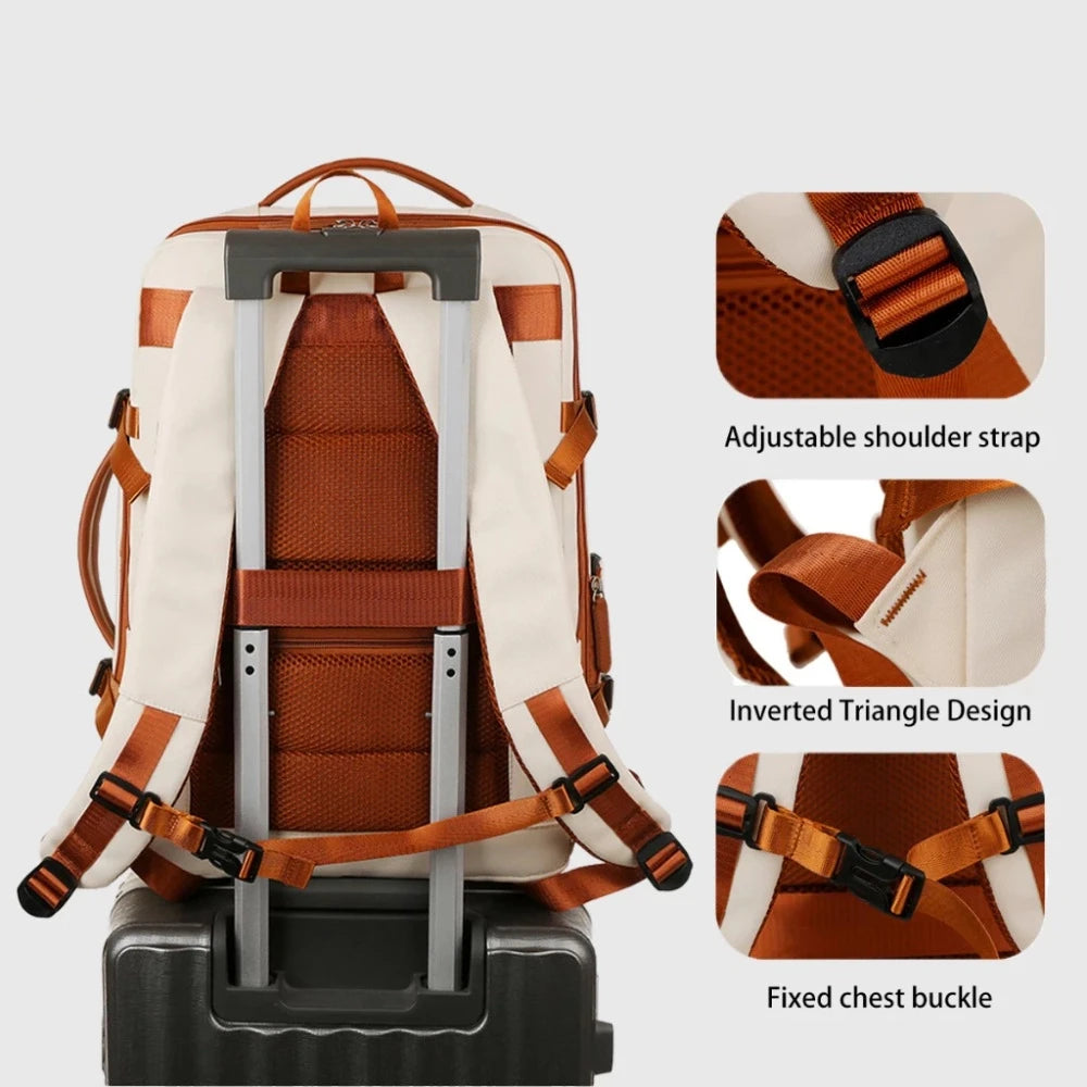 New Waterproof Travel Backpack 15.6inch Expandable Computer Bag USB Charging Port Large Capacity Luggage Bagpack Travel