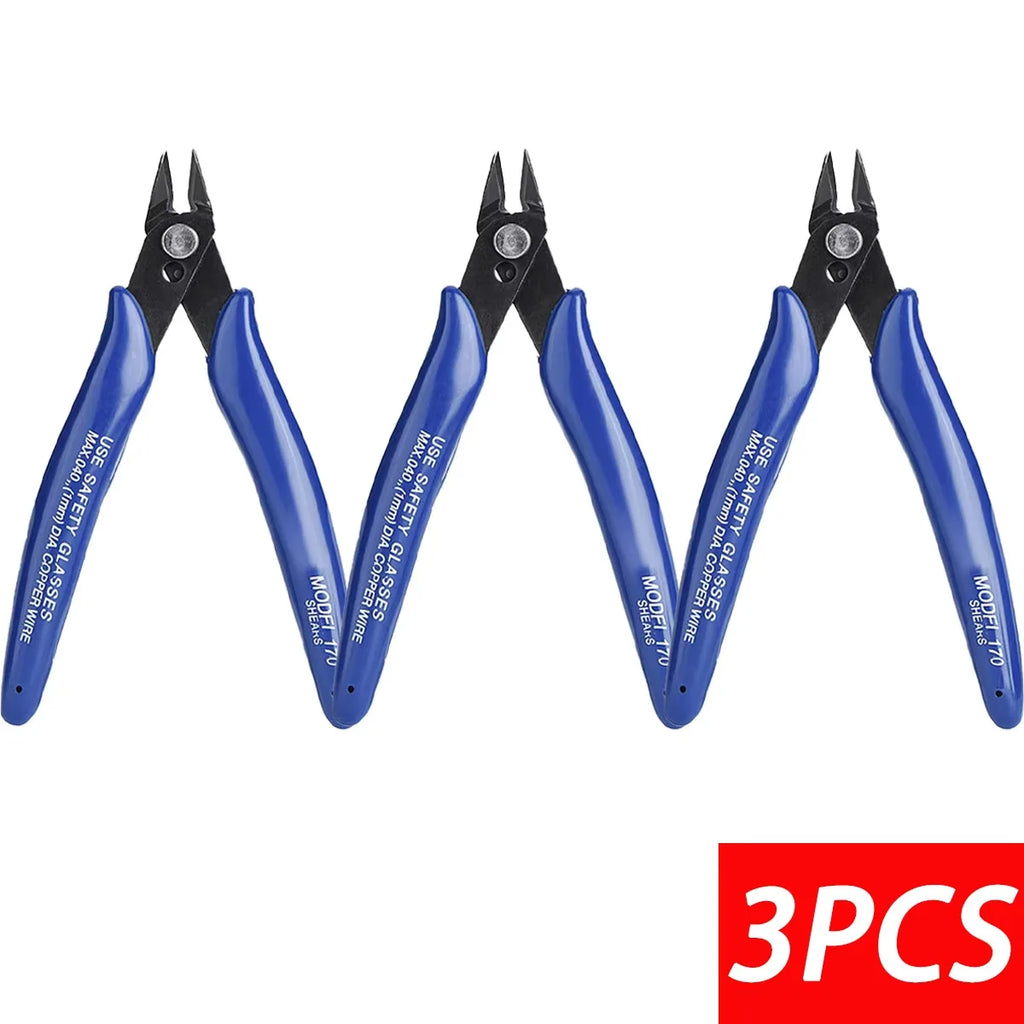 YONGRUN 170 Type Scissors Miniature Metal Wire Cutter Plastic Pliers Diagonal Cutter Blue Diagonal Pliers Used For Cutting