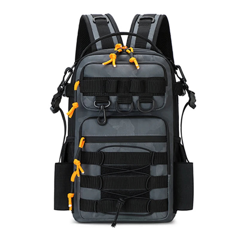 Fishing Lure Tactical Camping Backpack Outdoor Sports Bag Hiking Molle Tackle Bag with Rod Holder for Men Climbing Travel Bag