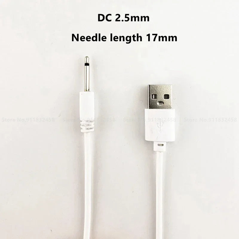 Universal USB Vibrator Charger – DC 2.5 Cable Cord for Rechargeable Adult Toys, Vibrators & Massagers, Power Supply Accessories