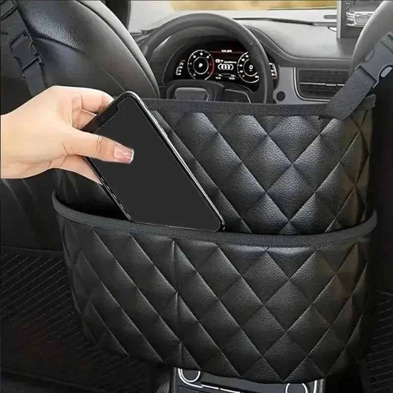 Large Capacity Car Front Seat Gap Hanging Storage Bag Adjustable Strap Travel Holder