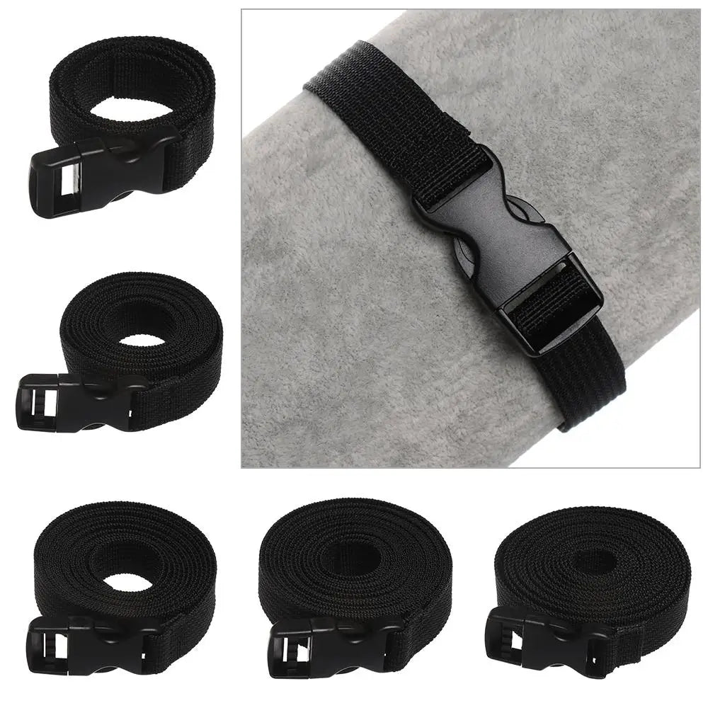Durable Sleeping Bag Tighten Release Buckle Down Luggage Holder Belt Strap Travel Tied Kits Nylon Cargo Tie