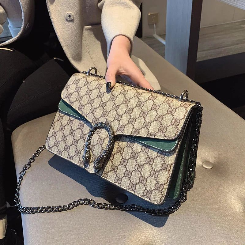 2025 New Trendy Fashion Dionysus Bag Vintage Print Mini Shoulder Crossbody Chain Bag for Women