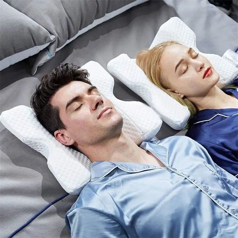 1pc Memory Couple Pillow Arm Pillow Slow Rebound Pressure Ergonomic Support Neck Pillow Soft Foam Travel Arched Shaped U Pillow