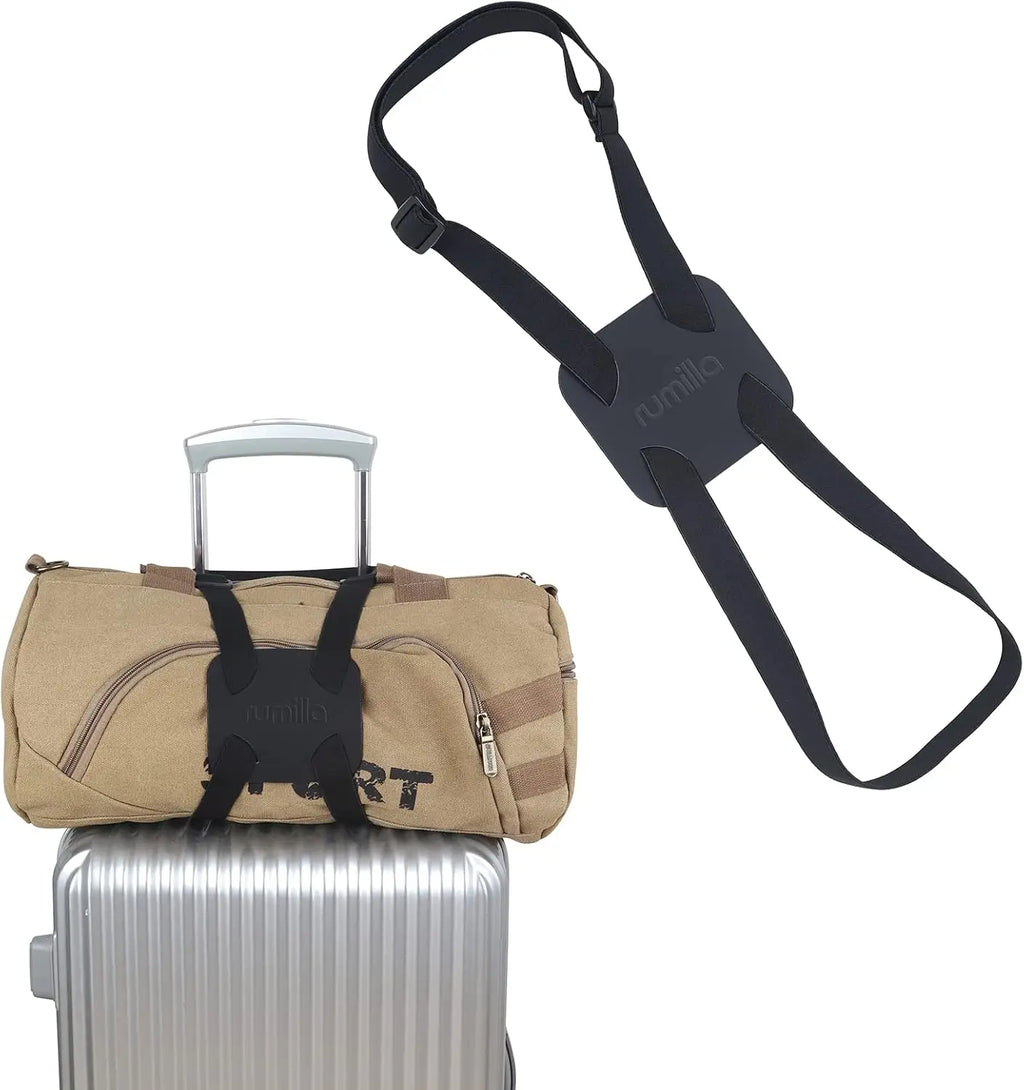 Luggage Straps Bag Bungee，Luggage Straps Suitcase Adjustable Belt，Add a Bag Easy to Travel Suitcase Elastic Strap Belt – (Black)