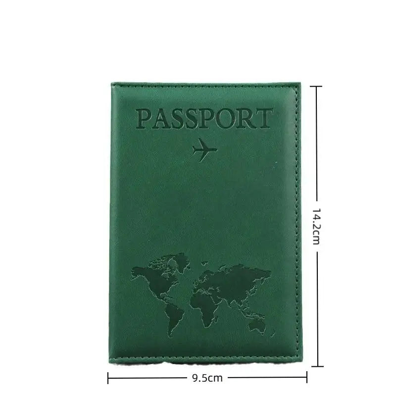 PU Leather Passport Cover Durable Portable Travel Document Holder for Men Women Summer Vacation 1PC