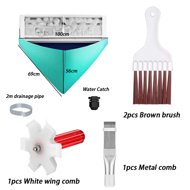 Air Conditioner Fin Cleaning Heat Dissipation Brush Condenser Dryer Stainless Steel Cleaning Brush Air Conditioner Slat Comb