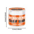 White Car Wash Mud Clay Bar - Safe Paint Decontamination, Removes Iron Powder, Flying Paint & Stubborn Stains