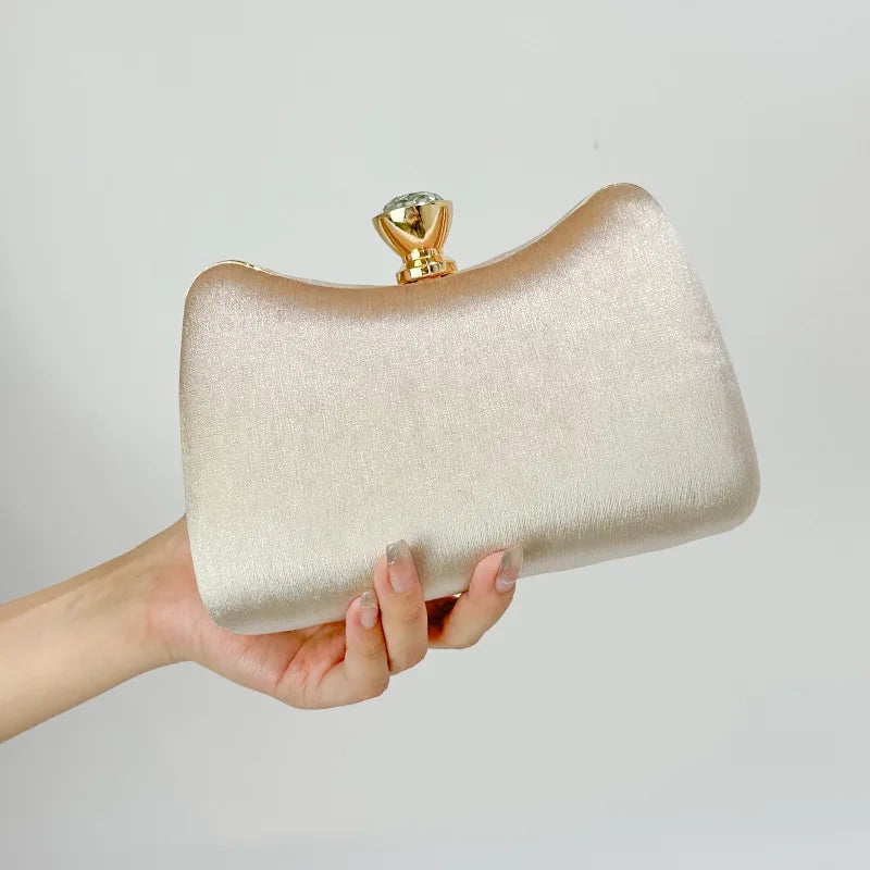 New in Elegant Suede Handbag for Woman Fomal Party Wearing Evening Bags Retro Top-handle Dark Green Clutch with Crossbody Chain