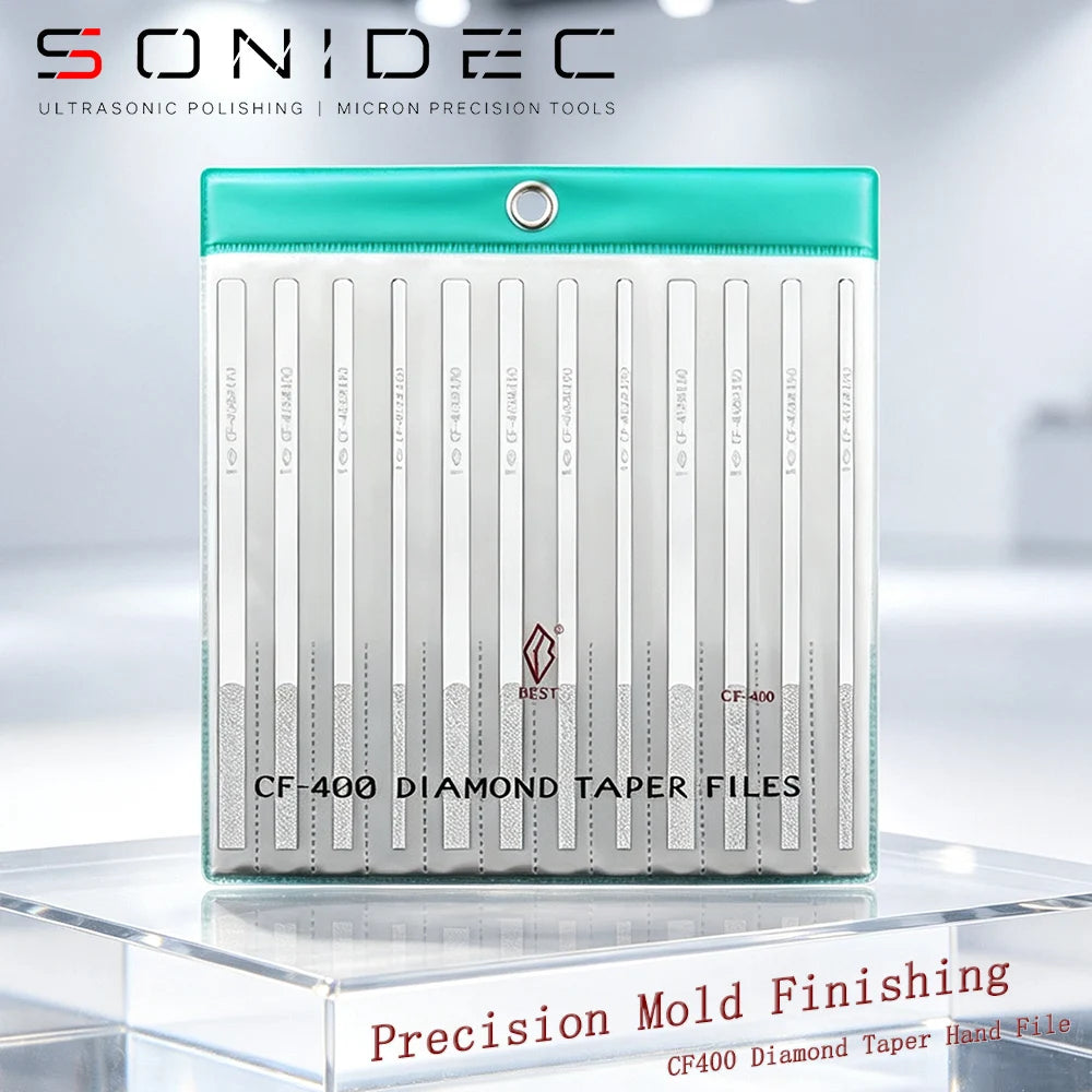 12pcs Best Ultra Thin Flat Oblique File CF400 Deburring Files Tool Set Wholesale Hand Tools Mold Removal Fire Pattern