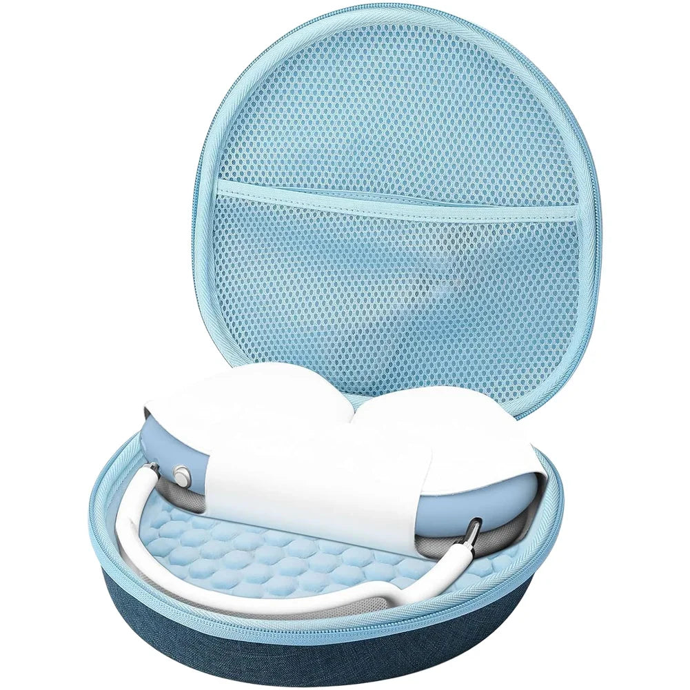 Silicone Ear Pad Cover Set with Dedicated For AIRPODS Max Storage Case Featuring EVA Hard Shell and Soft Interior Lining