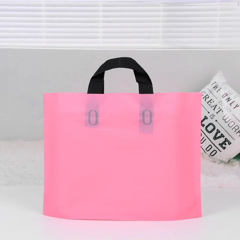 50Pcs Customized gift bags for birthday party wedding plastic bags candy gift boxes for clothes packaging bags for printing logo