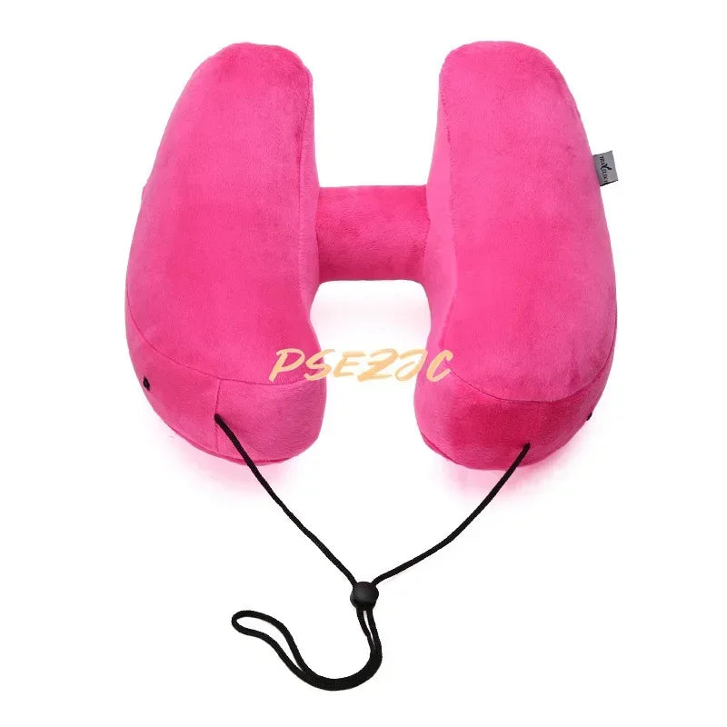 Portable Multi-function Neck Pillow Inflatable H-type Applicable To Outdoor Camping Car Long-distance Travel