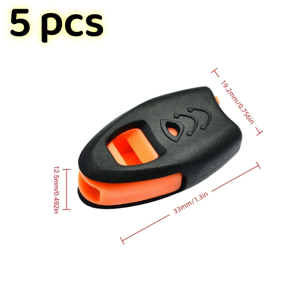 RoYishi Loud Emergency Survival Whistle Zipper End Clip, Safety Whistle for Hiking Camping Kayak Fishing Paracord Outdoor Gear