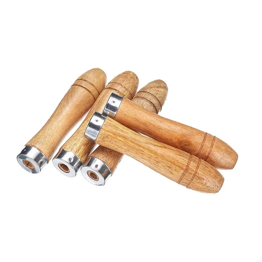 5pcs Wooden File Handle Replacement Strong Metal Collar For File Craft Tool 9cm For Wood Rasp Screwdrivers 4-6 Inch File