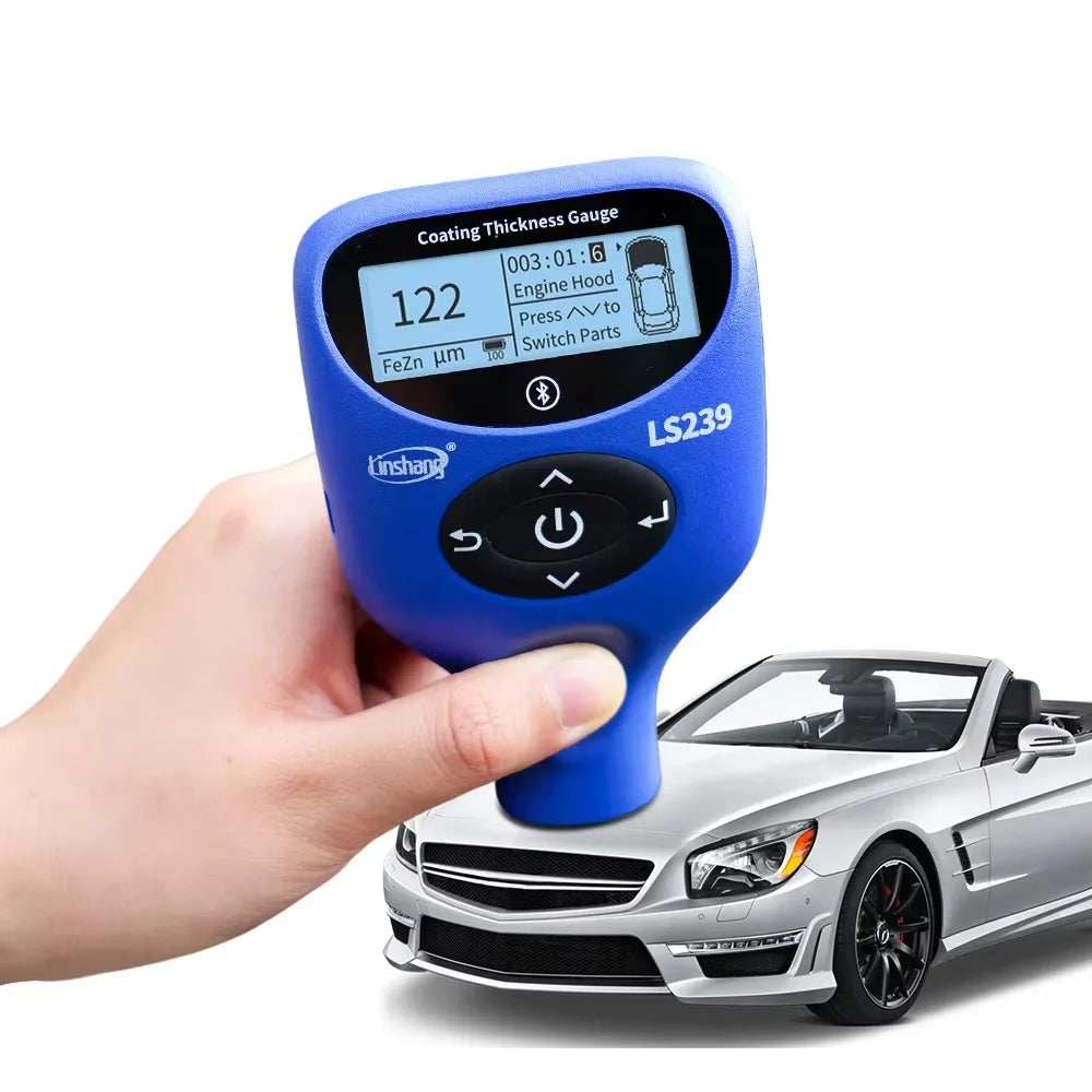 LS239 Professional Coating Thickness Gauge 0.0-5000μm Upgrade Car Paint Tester Three-Color Display High Precision Paint Meter