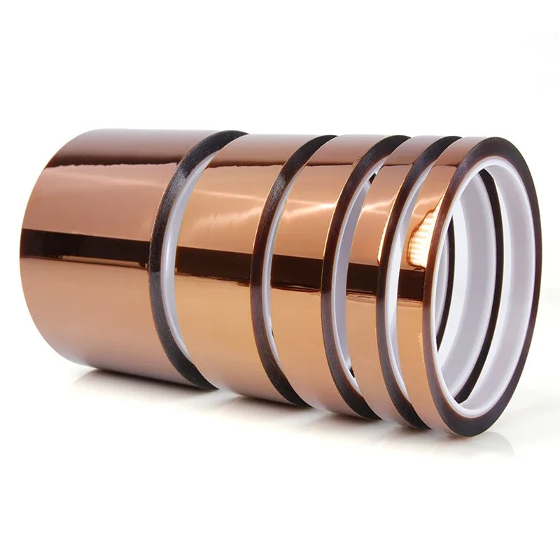 3-100mm Gold High Temperature Heat BGA Tape Thermal Insulation Electronics Board Protection Polyimide Adhesive Insulating Tape