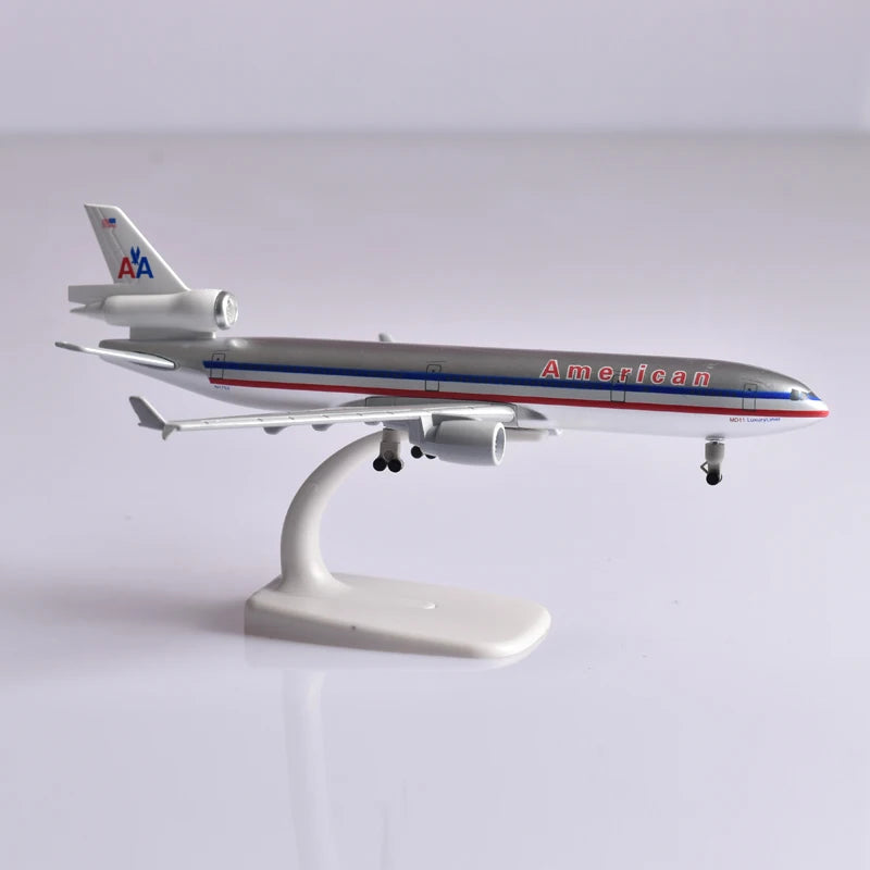 JASON TUTU 20CM Diecast Metal Planes American McDonnell Douglas MD-11 Plane Airplane Model Aircraft Model Collect Gifts ﻿