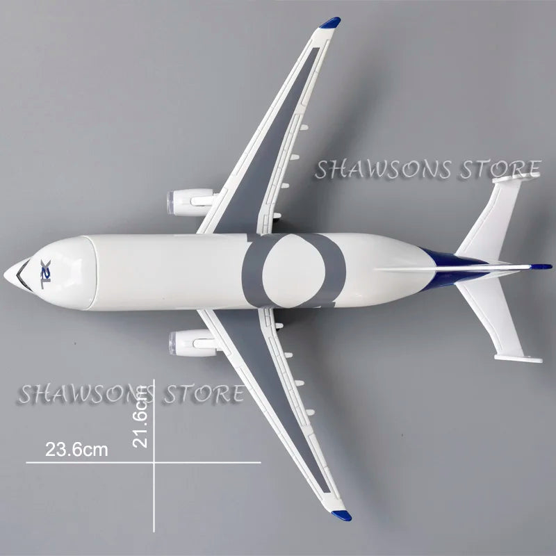 1:260 Diecast Model Plane Toy Airbus A330-700L Super Transporter Beluga XL Miniature Replica With Sound and Light