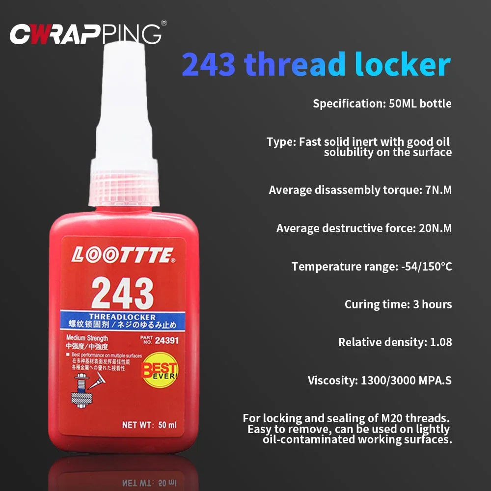 1/2/3pcs Threadlocker Screw Glue Quickly Cured Thread Locking Agent Anaerobic Adhesive Corrosion-Resistant Anti-Loosening Glue