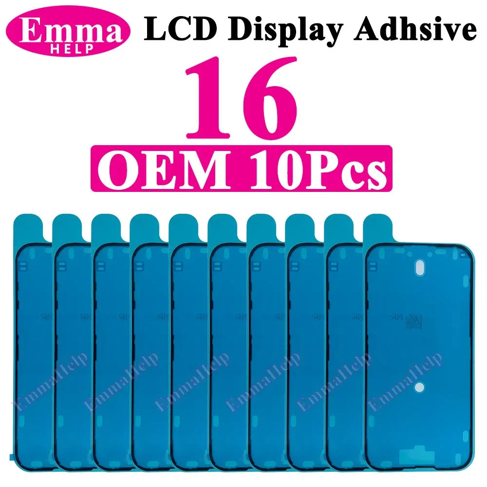 10pcs Waterproof Seal Sticker Back Cover Side For iPhone 16 Plus 15 Pro Max 14 16E Front LCD Display Adhesive Tape Seal