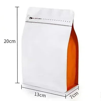 100pcs Wholesale 250g Coffee Bean Powder Bags with Valve Block Bottom 8oz Whey Protein Powder Food Packaging Food Storage Bags