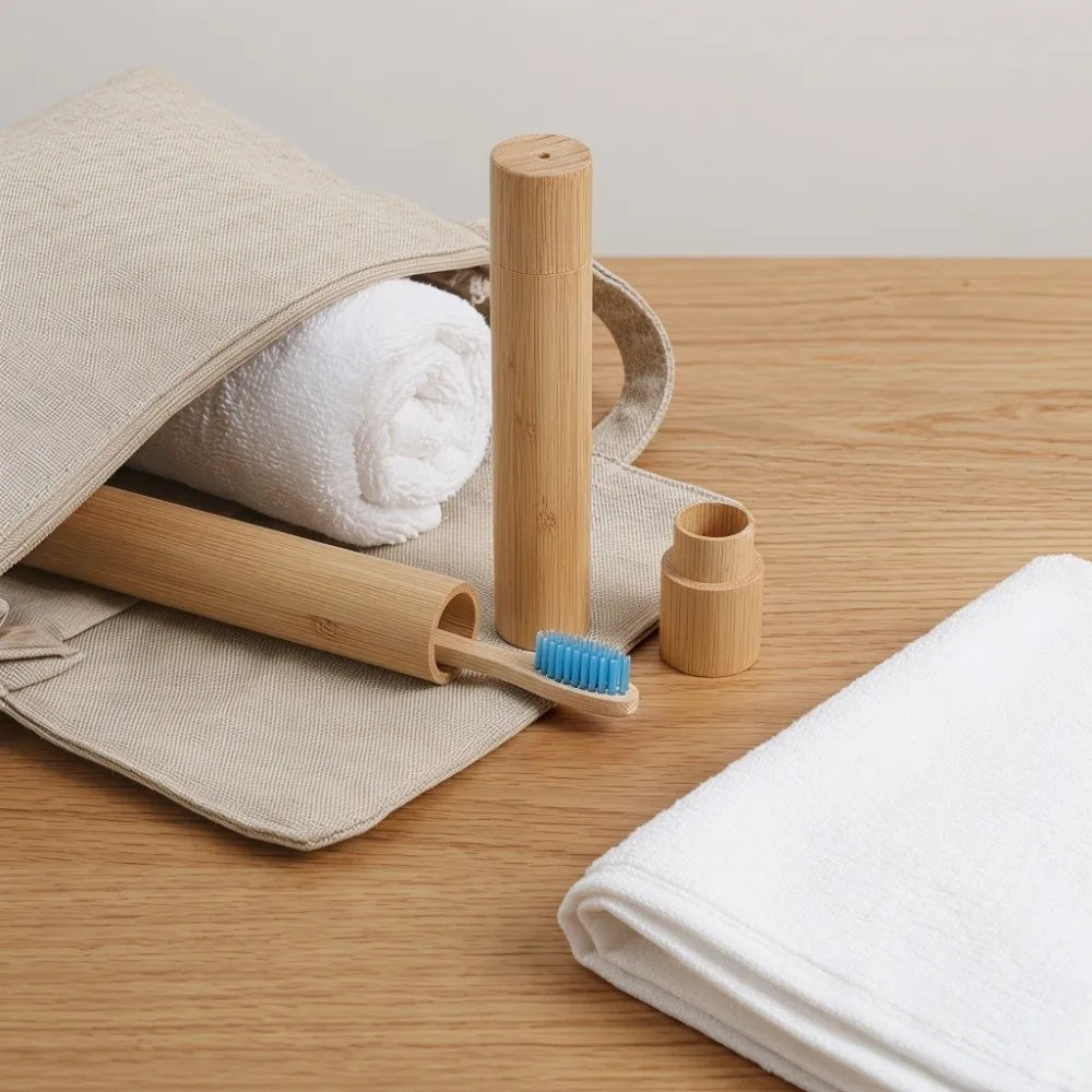 Bamboo Toothbrush Holder Eco Friendly Natural Toothbrush Protect Box Reusable With Cover Travel Toothbrush Case
